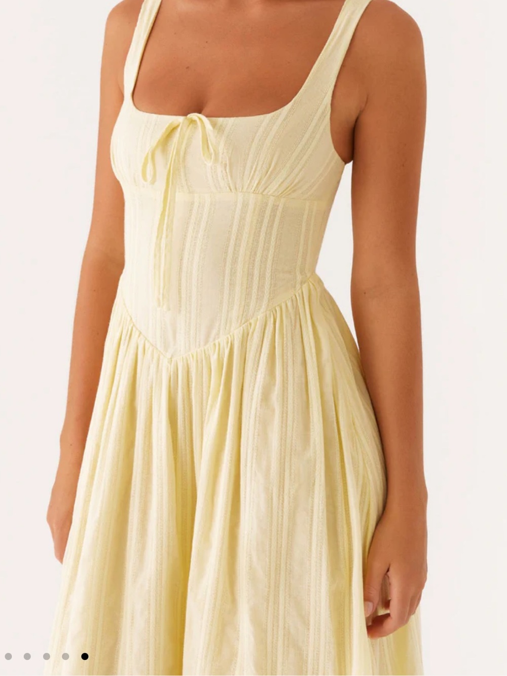 Peppermayo butter yellow Pascuelle Midi Dress - Picture 5 of 5